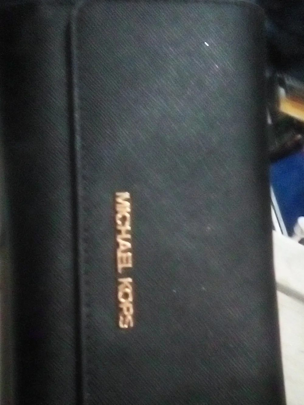Michael Kors Black Wallet with Gold Logo Accents